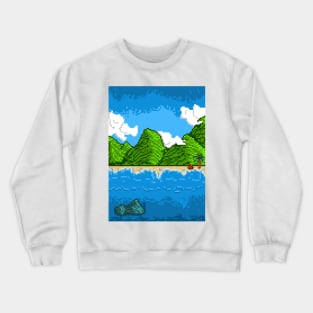 Deserted Island Pixel Crewneck Sweatshirt